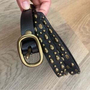 Vintage Studded Leather Lucky Brand Belt